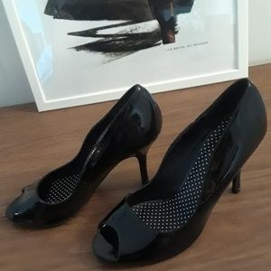 Black Peep Toe Pin Up Heels